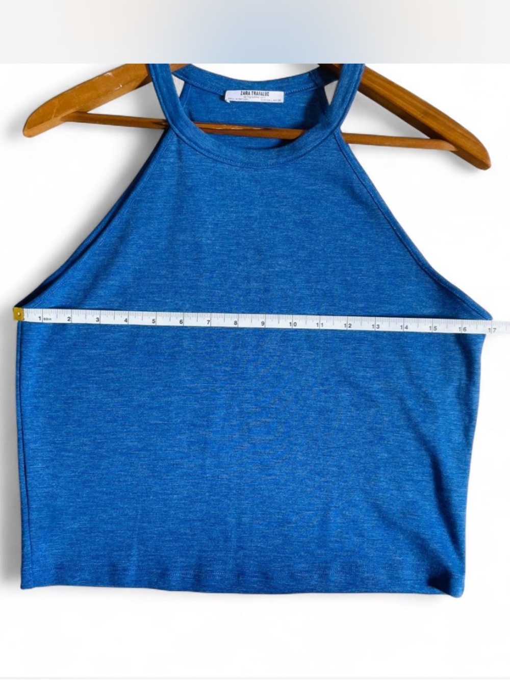 Zara Cobalt Blue Ribbed Halter Tank - Picture 5 of 7